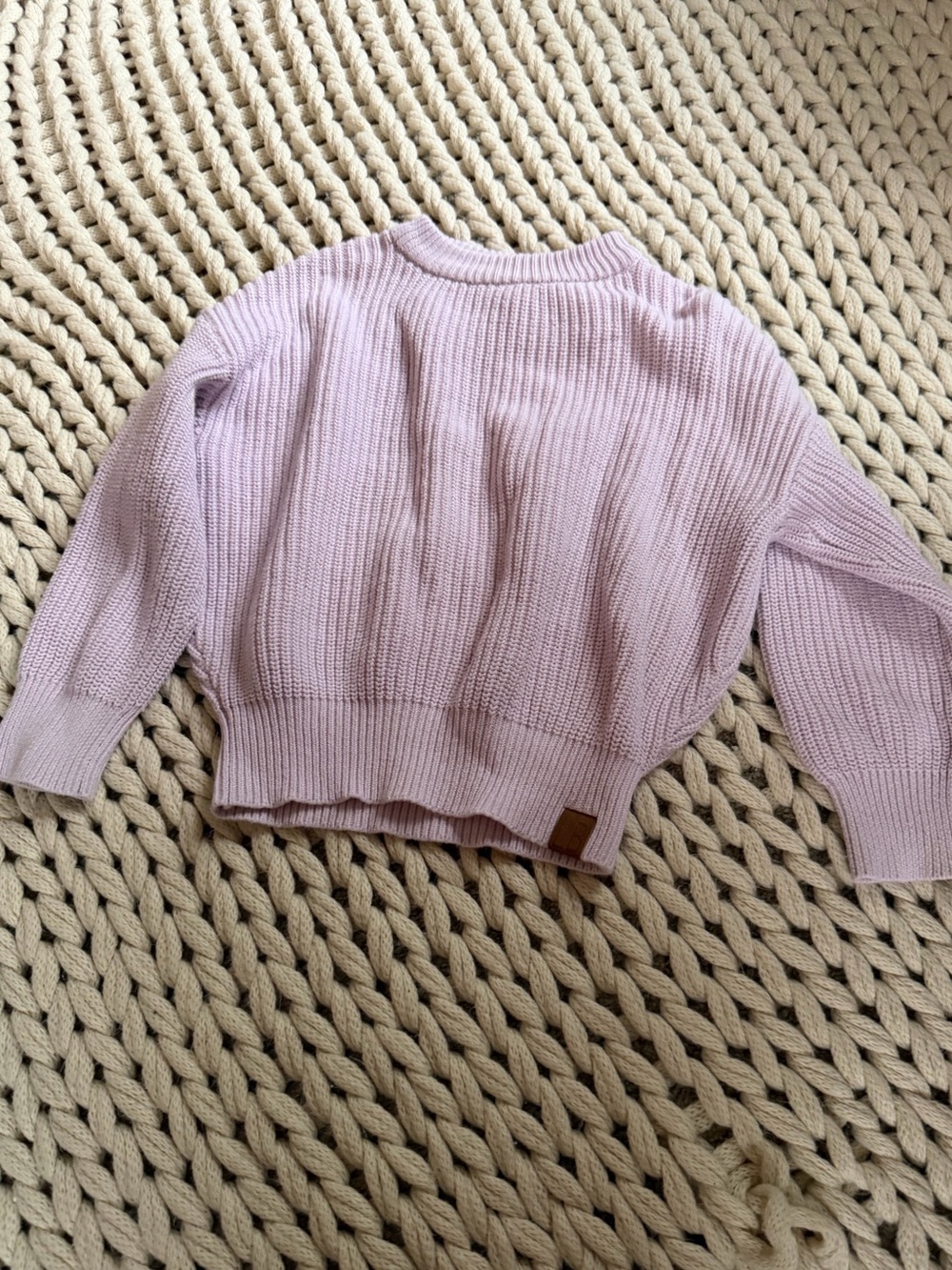 Little Bipsy Chunky Knit Sweater Lavender 4-5yr